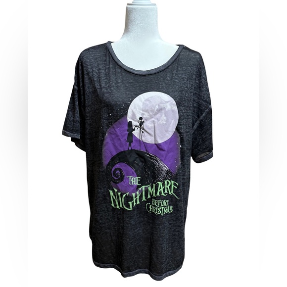 Disney Tops - 3/$15 - Disney Charcoal Nightmare Before Christmas Tee - Size XL